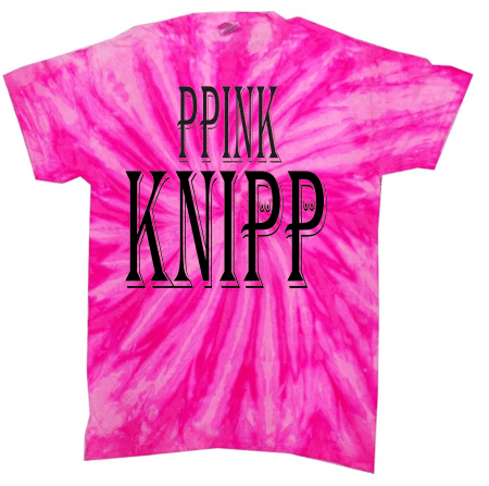 A pink t-shirt with the words " ppink knipp ".